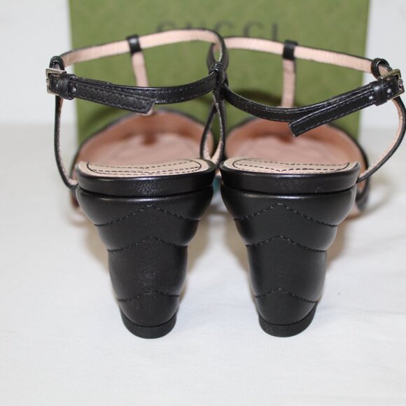 NWB Gucci GG Spicy Check GG Ankle Strap Heeled Pumps Charlotte 39.5 724851 - Picture 8 of 8